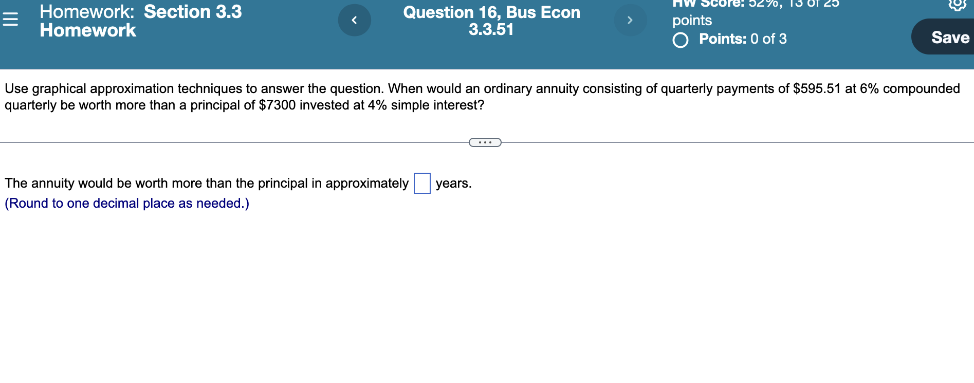 Solved 52%, 13 81 = Homework: Section 3.3 Homework Question | Chegg.com