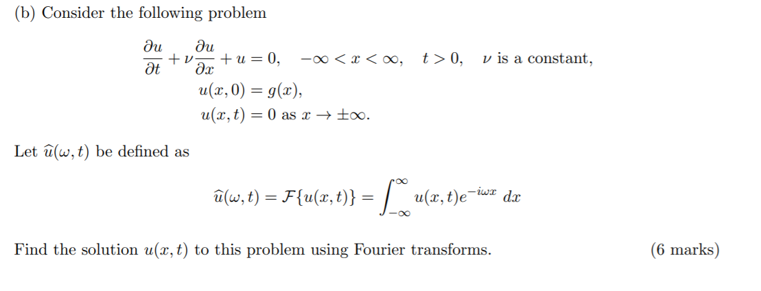 Solved B Consider The Following Problem T 0 V Is A Con Chegg Com