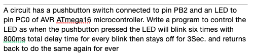 Solved A circuit has a pushbutton switch connected to pin | Chegg.com