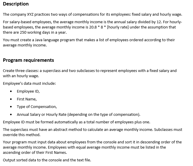 Solved Description The Company Xyz Practices Two Ways Of
