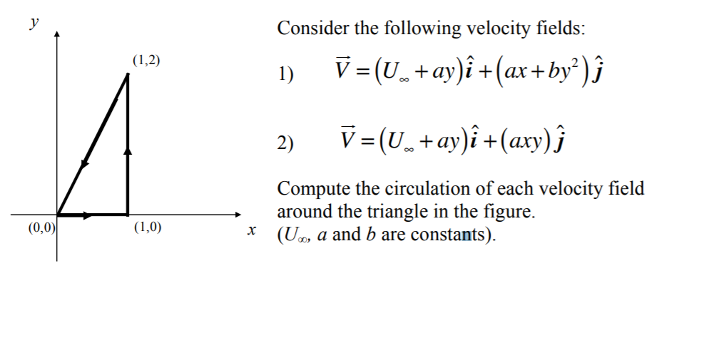 Solved Y Consider The Following Velocity Fields 1 V U Chegg Com