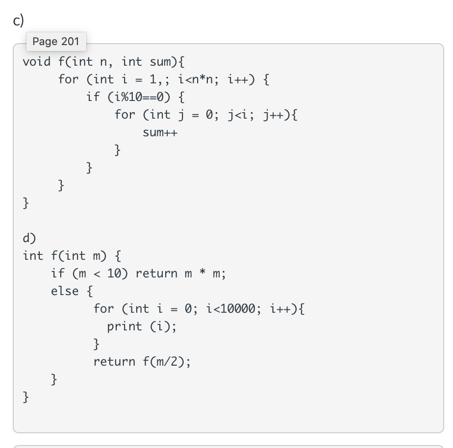 Solved Find The Complexity Run Time Of Each Method In Bi Chegg Com