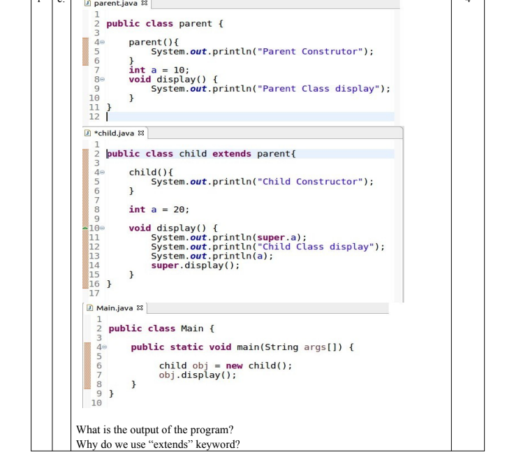 Solved - . 8 9 parent.java x 1 2 public class parent { 3 4 | Chegg.com