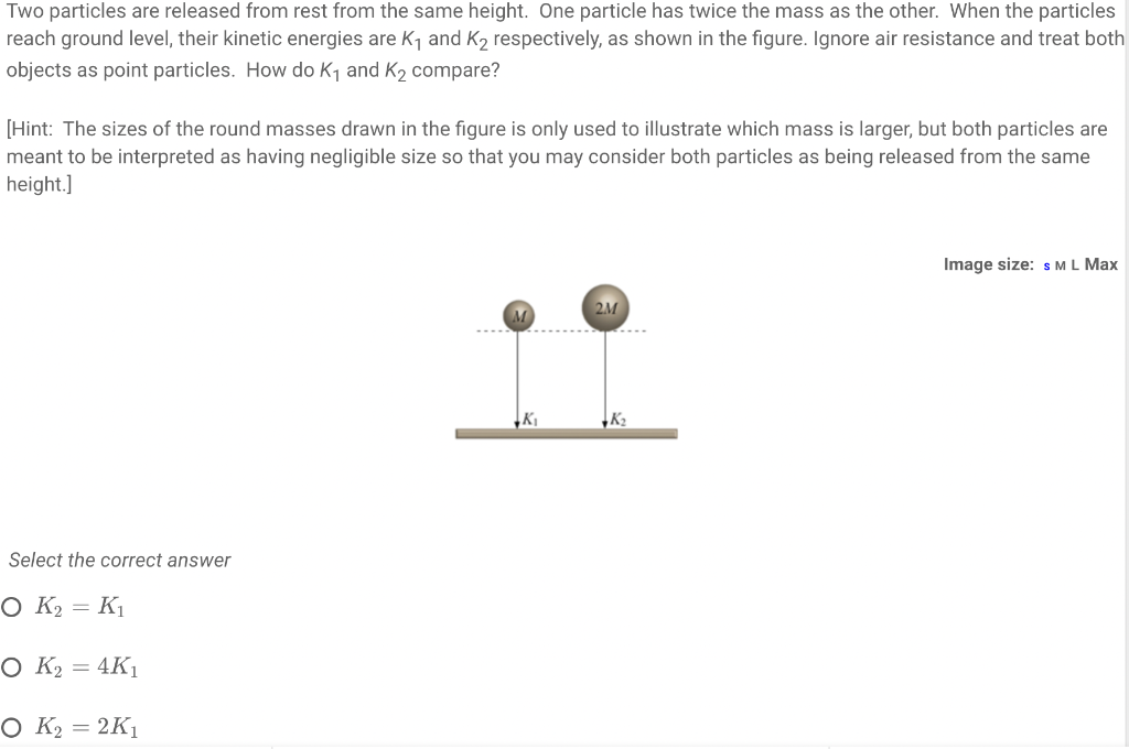 Solved Two particles are released from rest from the same | Chegg.com