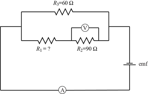 Solved In the circuit shown below, the emf is 3.0 V, | Chegg.com
