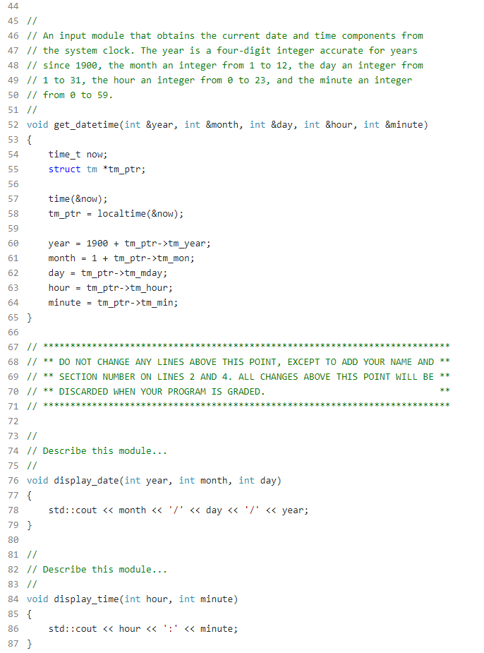 Solved Write A Program To Display The Current Date And Time Chegg