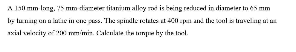 Solved A 150 mm-long, 75 mm-diameter titanium alloy rod is | Chegg.com