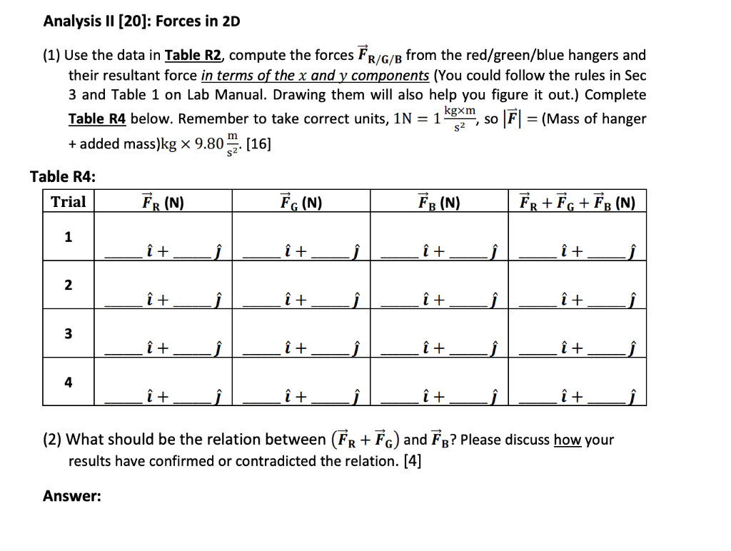 Solved The Last Table Is The Data The First One Is For R Chegg Com