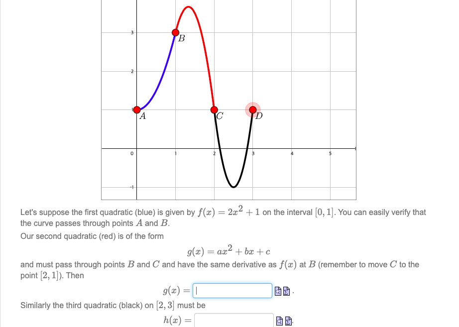 Solved B A C D 0 Lets Suppose The First Quadratic Blue Is