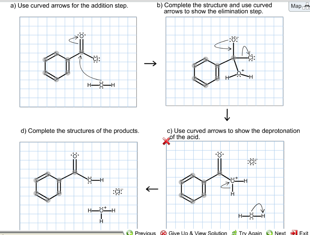 Solved Complete the mechanism for the hydrolysis below by | Chegg.com