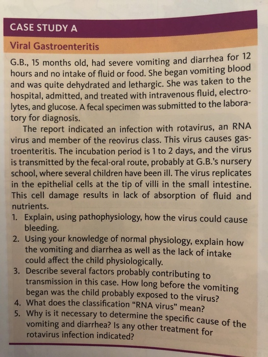 case study molly diarrhea answers