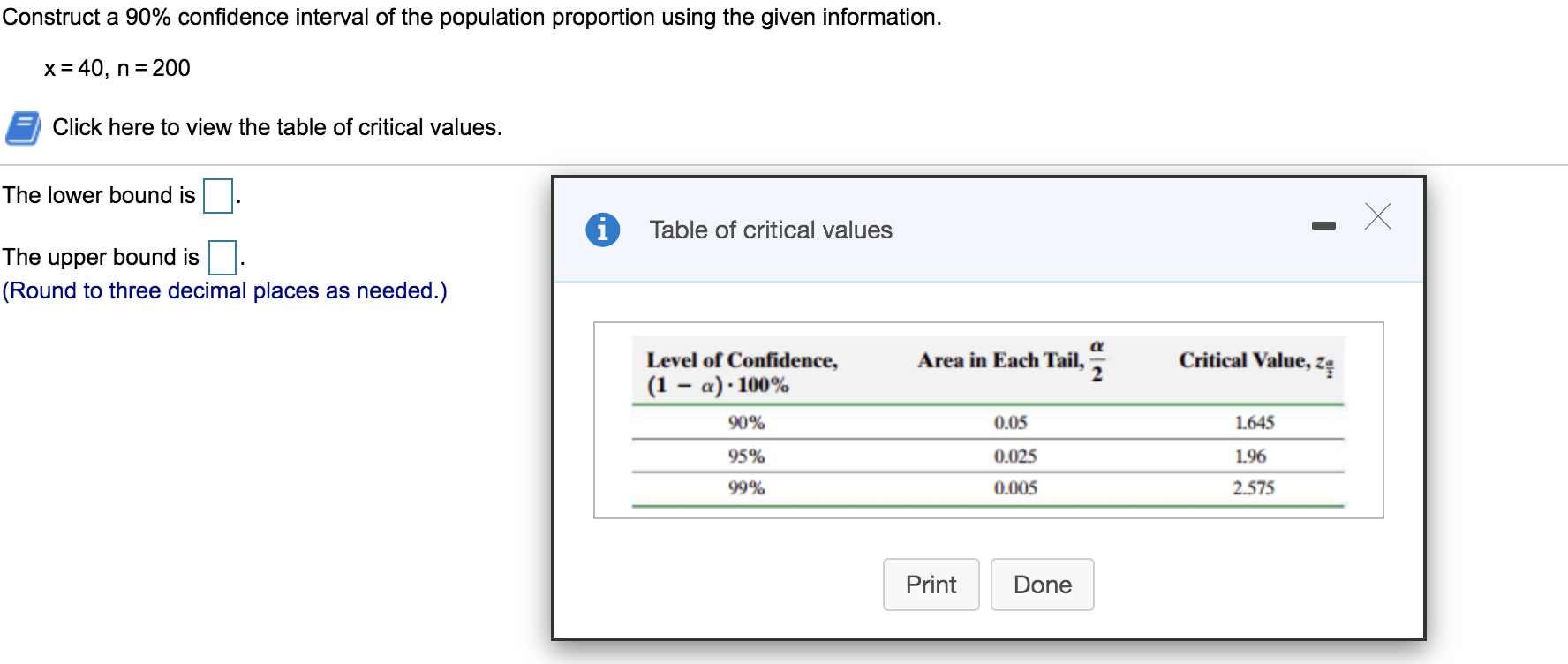 Solved Construct a 90% confidence interval of the population | Chegg.com