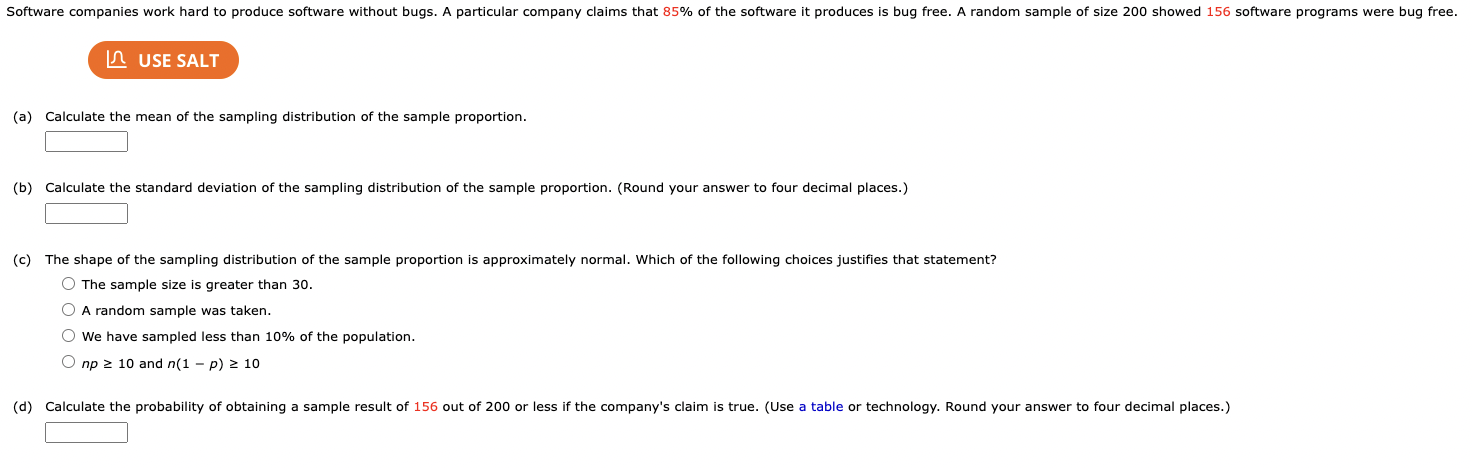 calculate the mean and standard deviation of the sampling distribution of x