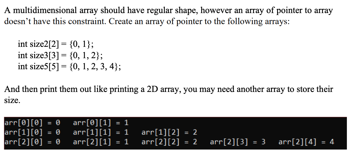 Shape Arrays