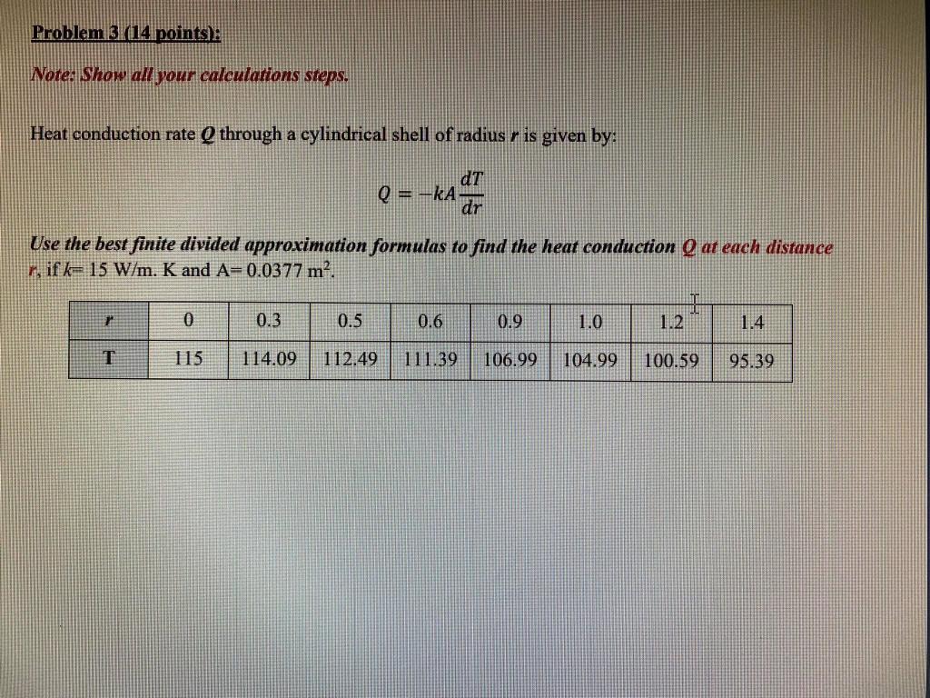 Solved Problem 3 14 points): Note: Show all your | Chegg.com