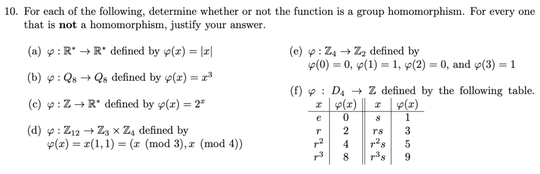 Solved For Each Of The Following Determine Whether Or Not