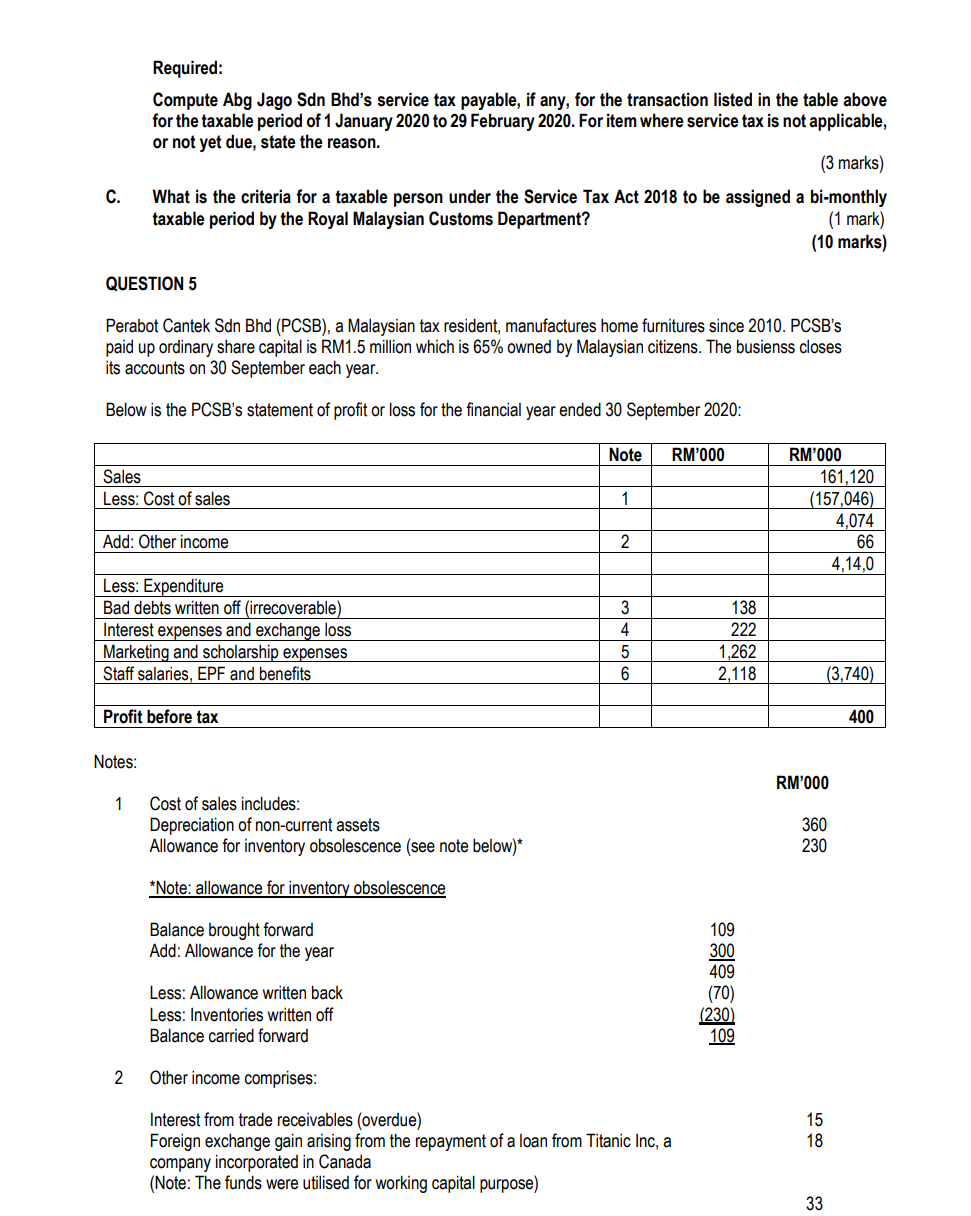 Section B - ALL SIX questions are compulsory and MUST  Chegg.com