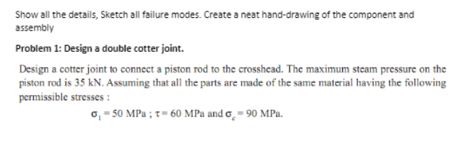 Solved Show All The Details, Sketch All Failure Modes. | Chegg.com