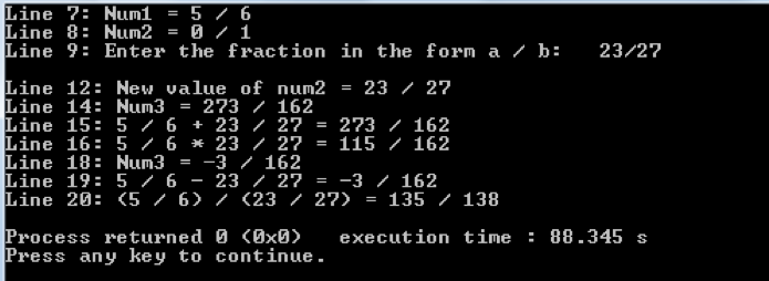 Solved need help with this c++ code ! Rational fractions are | Chegg.com