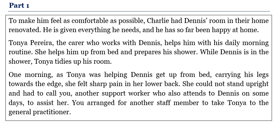 Part 1
To make him feel as comfortable as possible, Charlie had Dennis room in their home
renovated. He is given everything