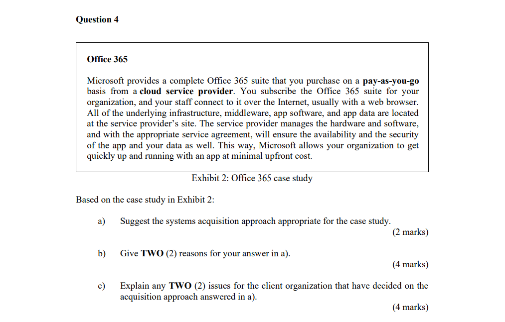 Solved Office 365 Microsoft provides a complete Office 365 | Chegg.com