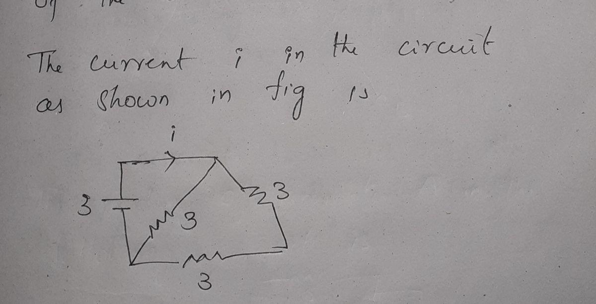 Solved the circuit î in The current shown in fig IS i 33 3 3 | Chegg.com