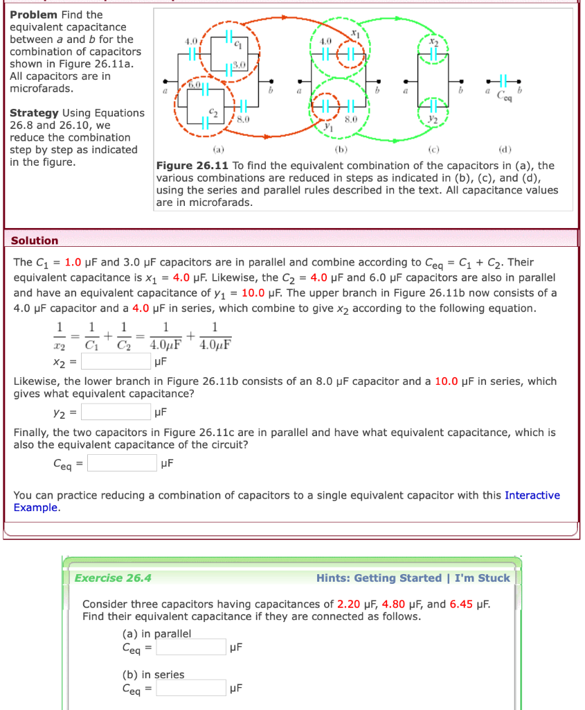 Solved 4.01 4.0 Problem Find the equivalent capacitance | Chegg.com