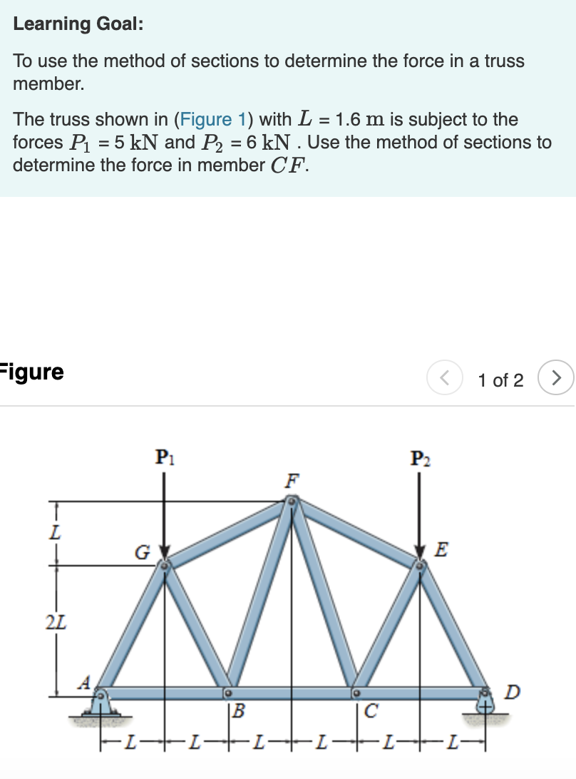 Solved Learning Goal: To Use The Method Of Sections To | Chegg.com