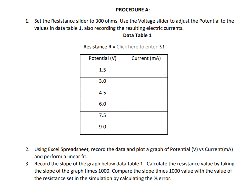 Title Ohm's Law using PhET Simulation The