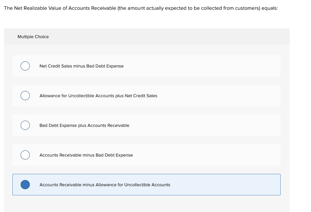 solved-the-net-realizable-value-of-accounts-receivable-the-chegg