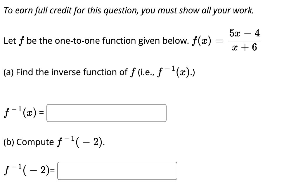 Solved To earn full credit for this question, you must show | Chegg.com