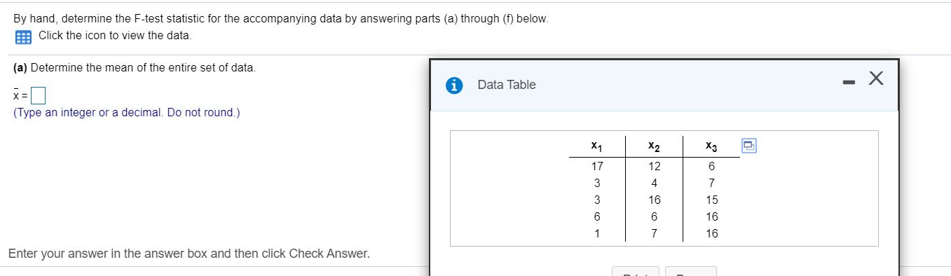 Solved (b) Find the sample mean for each sample. (c) Find | Chegg.com