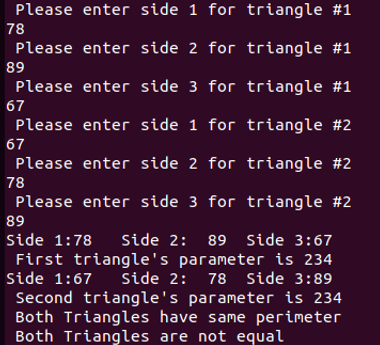 Solved Need Help comparing two objects ( triangle and t2) to | Chegg.com