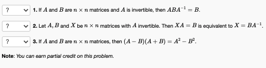 Solved ? 1. If A And B Are Invertible N X N Matrices, Then | Chegg.com