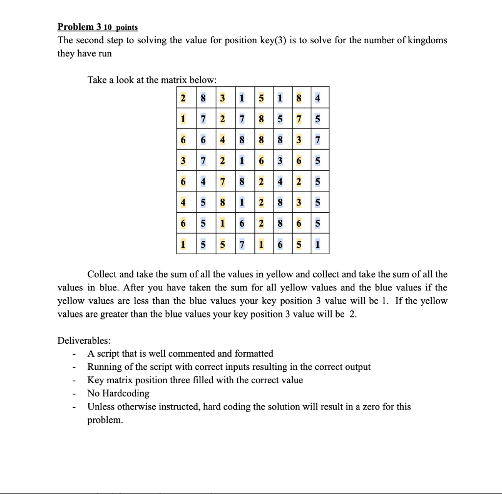 Solved Problem 310 points The second step to solving the | Chegg.com