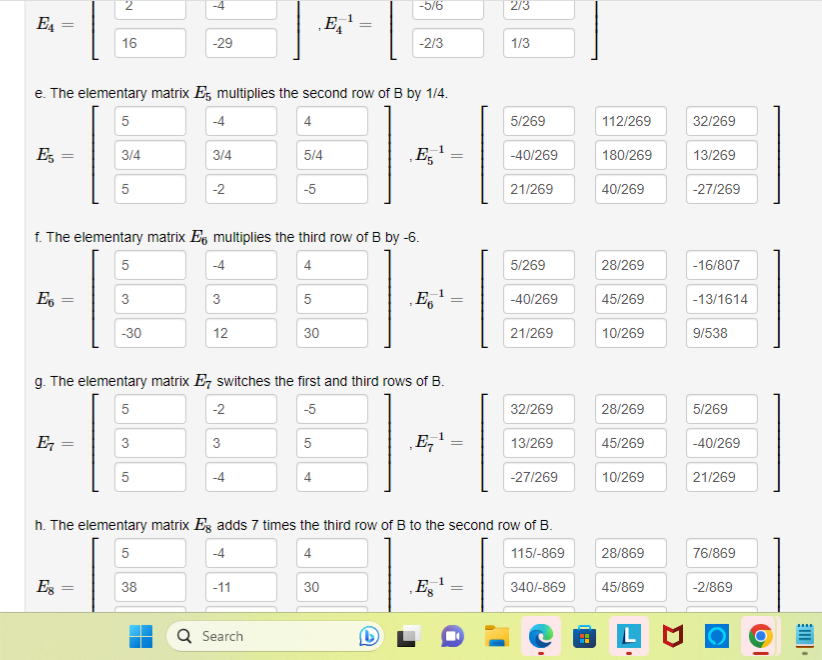 Solved A=[42−5−4] and B=⎣⎡535−43−245−5⎦⎤ Given the following | Chegg.com