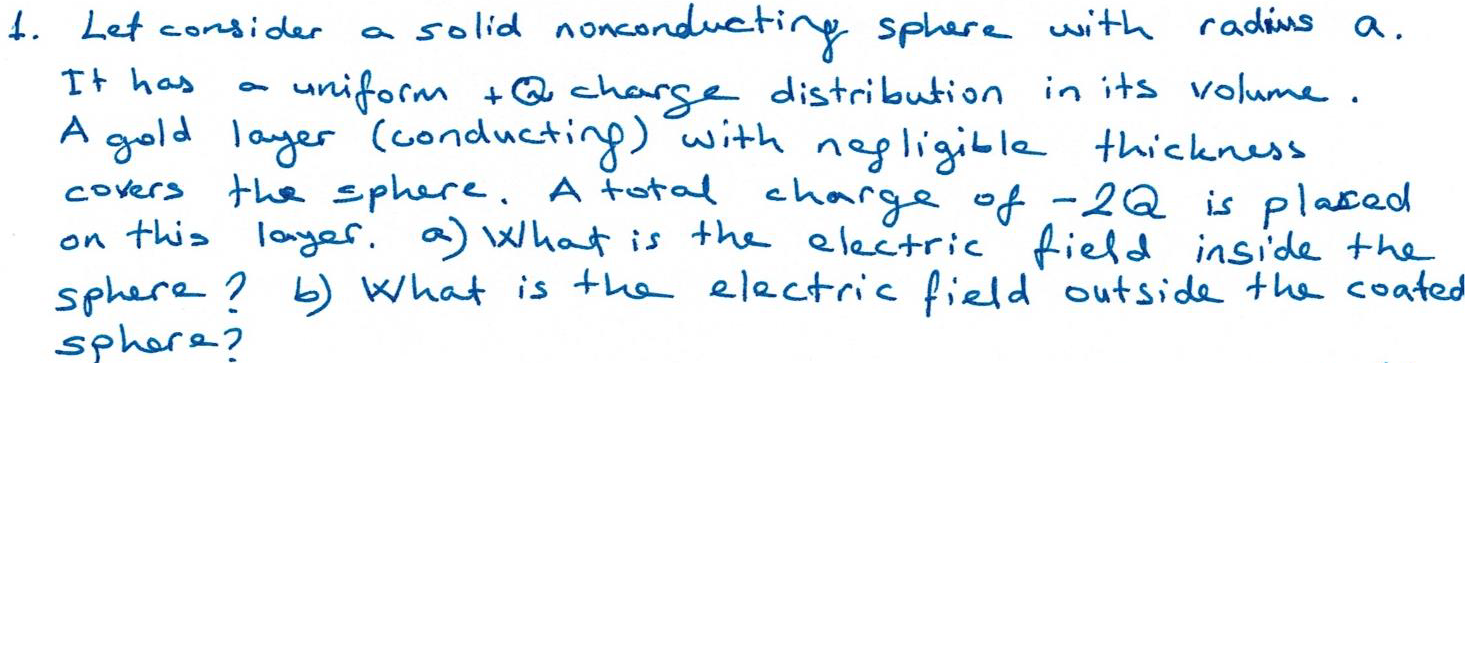 Solved 4. Let consider a solid nonconducting sphere with | Chegg.com