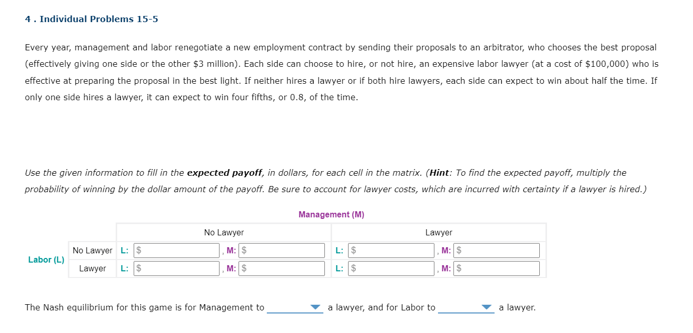 Solved 4. Individual Problems 15-5 Every year, management | Chegg.com