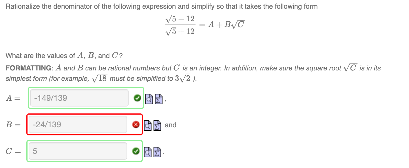 Solved Rationalize the denominator of the following | Chegg.com