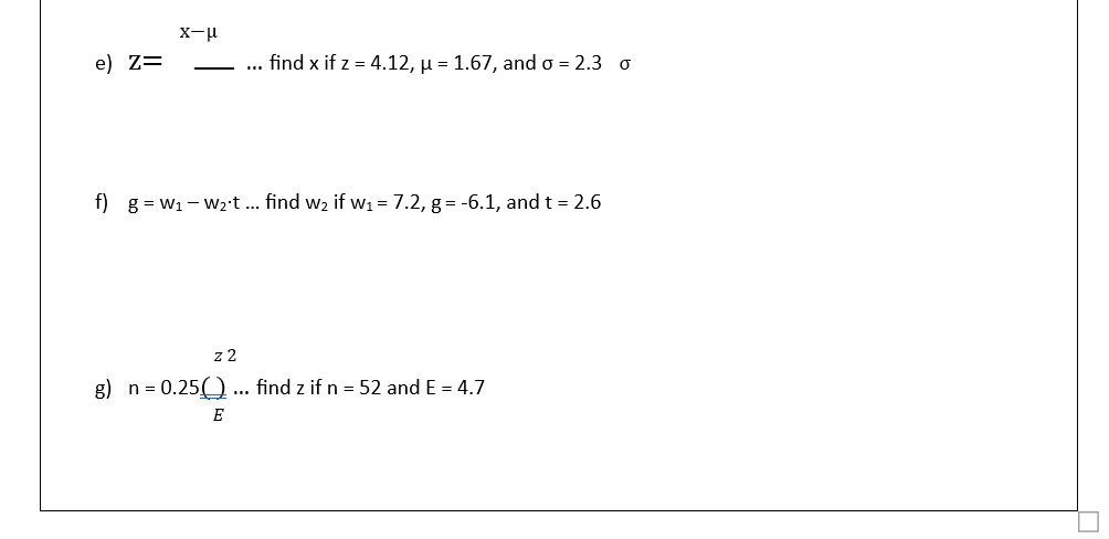 Solved E Z …x−μ… Find X If Z 4 12 μ 1 67 And σ 2 3σ F