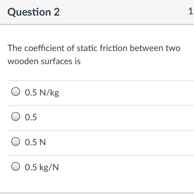 Solved The coefficient of static friction between two wooden | Chegg.com