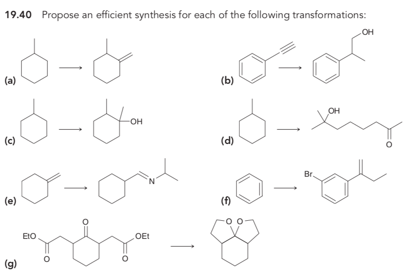 Solved 19.40 Propose An Efficient Synthesis For Each Of The | Chegg.com