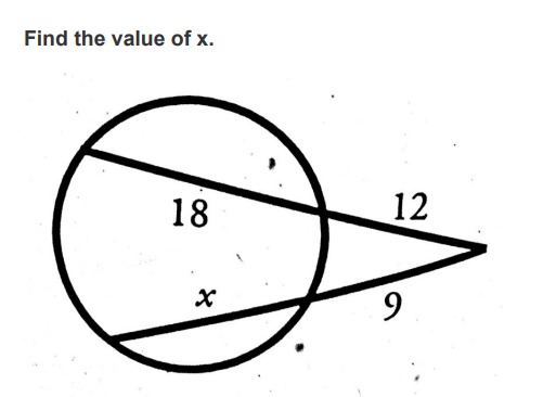find the value of x in each of the following class 6