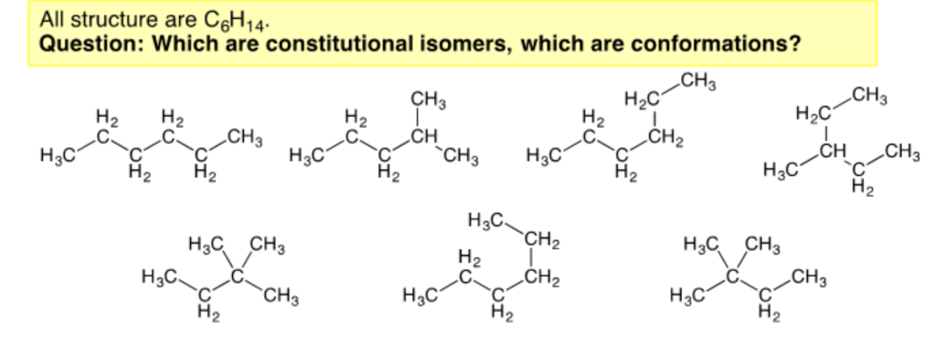 Structural Isomers C6h14