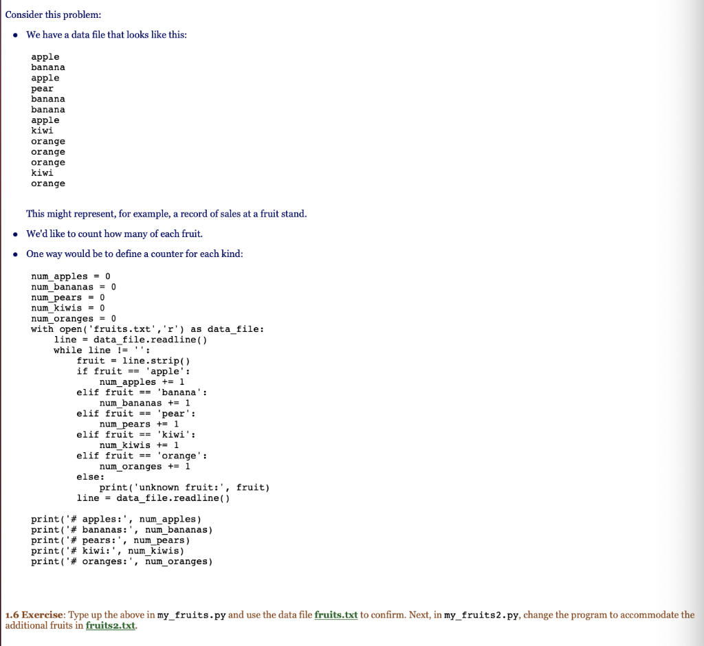 Solved Consider this problem: . We have a data file that | Chegg.com