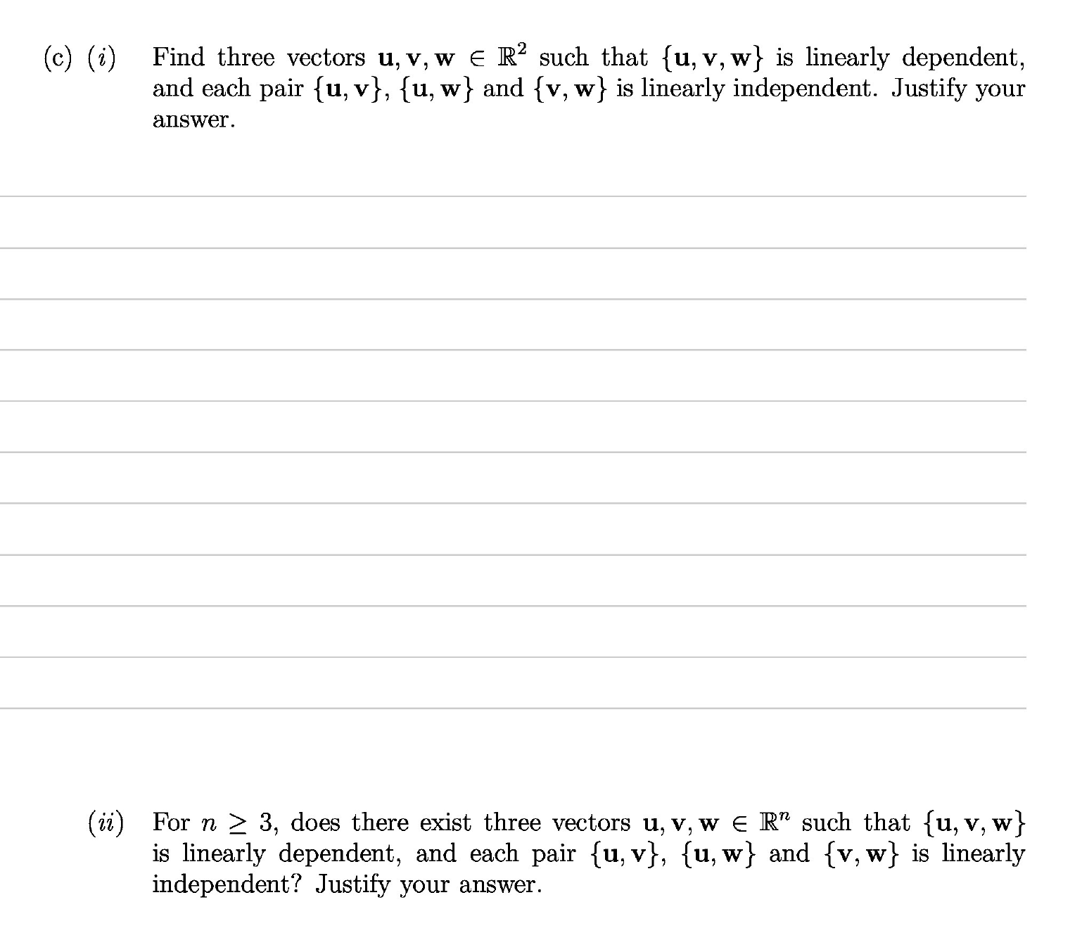 Solved (i) ﻿and (ii) ﻿with full justification please
