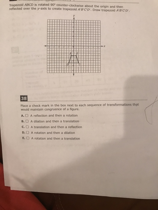 Solved Trapezoid ABCD Is Rotated 90 Degree Counter-clockwise | Chegg.com