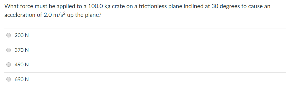 Solved What force must be applied to a 100.0 kg crate on a | Chegg.com