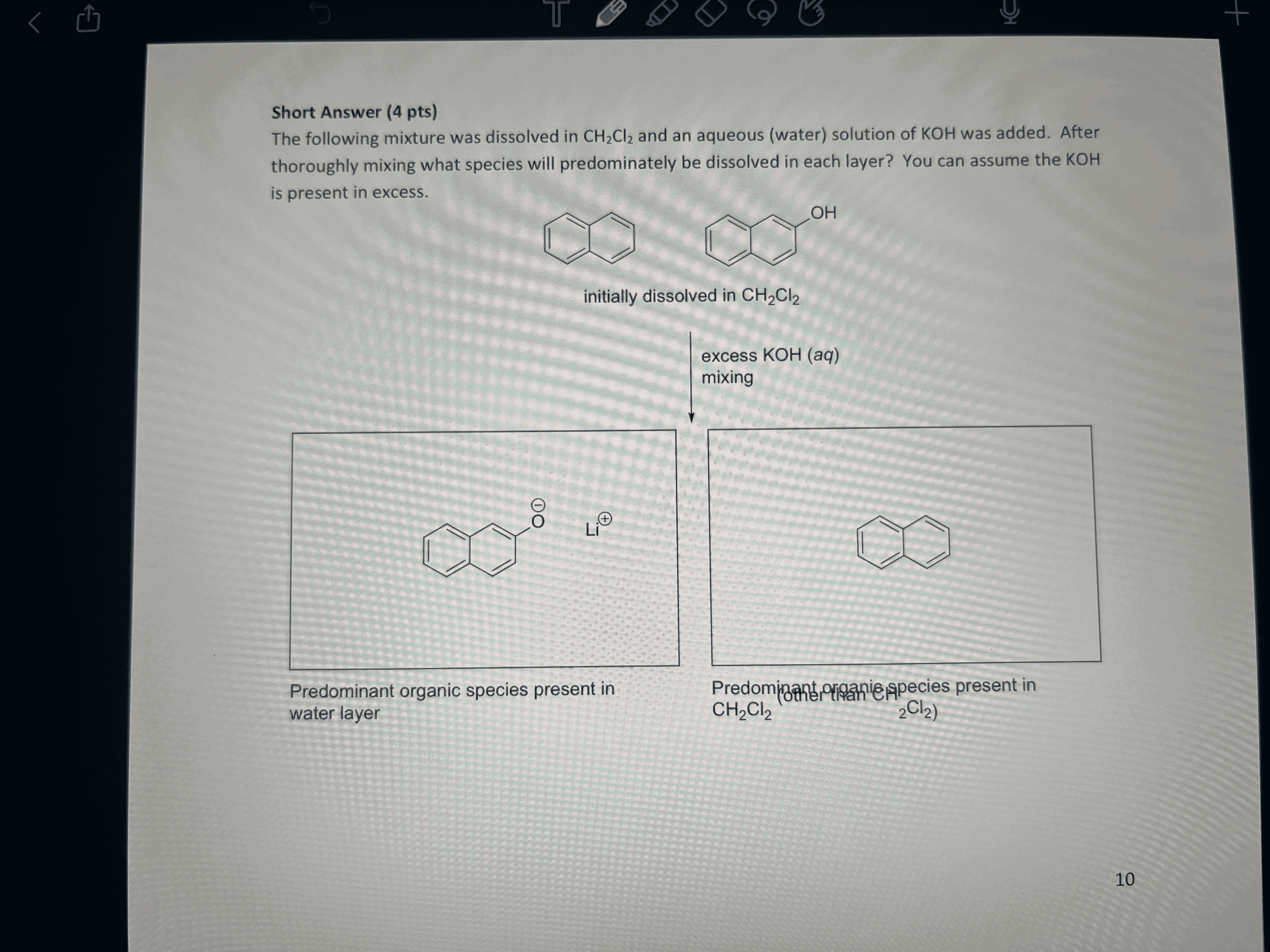 Solved Short Answer 4 Pts The Following Mixture Was Chegg Com   Phphil0nT