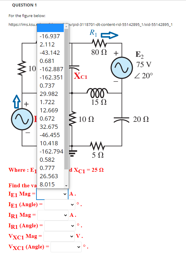 Solved QUESTION 1 For The Figure Below: : | Chegg.com